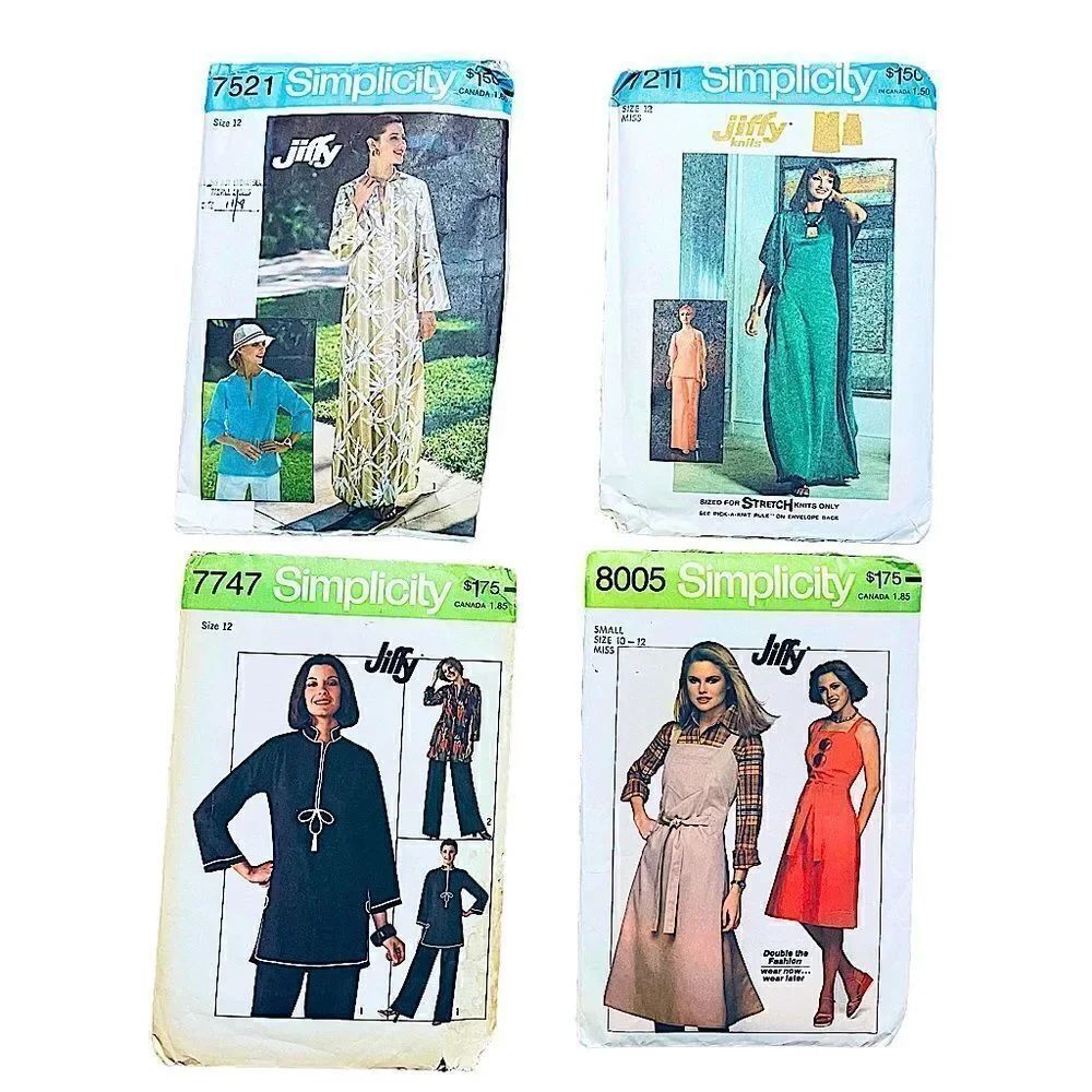 Mid 70s Dress and Pant suit Patterns